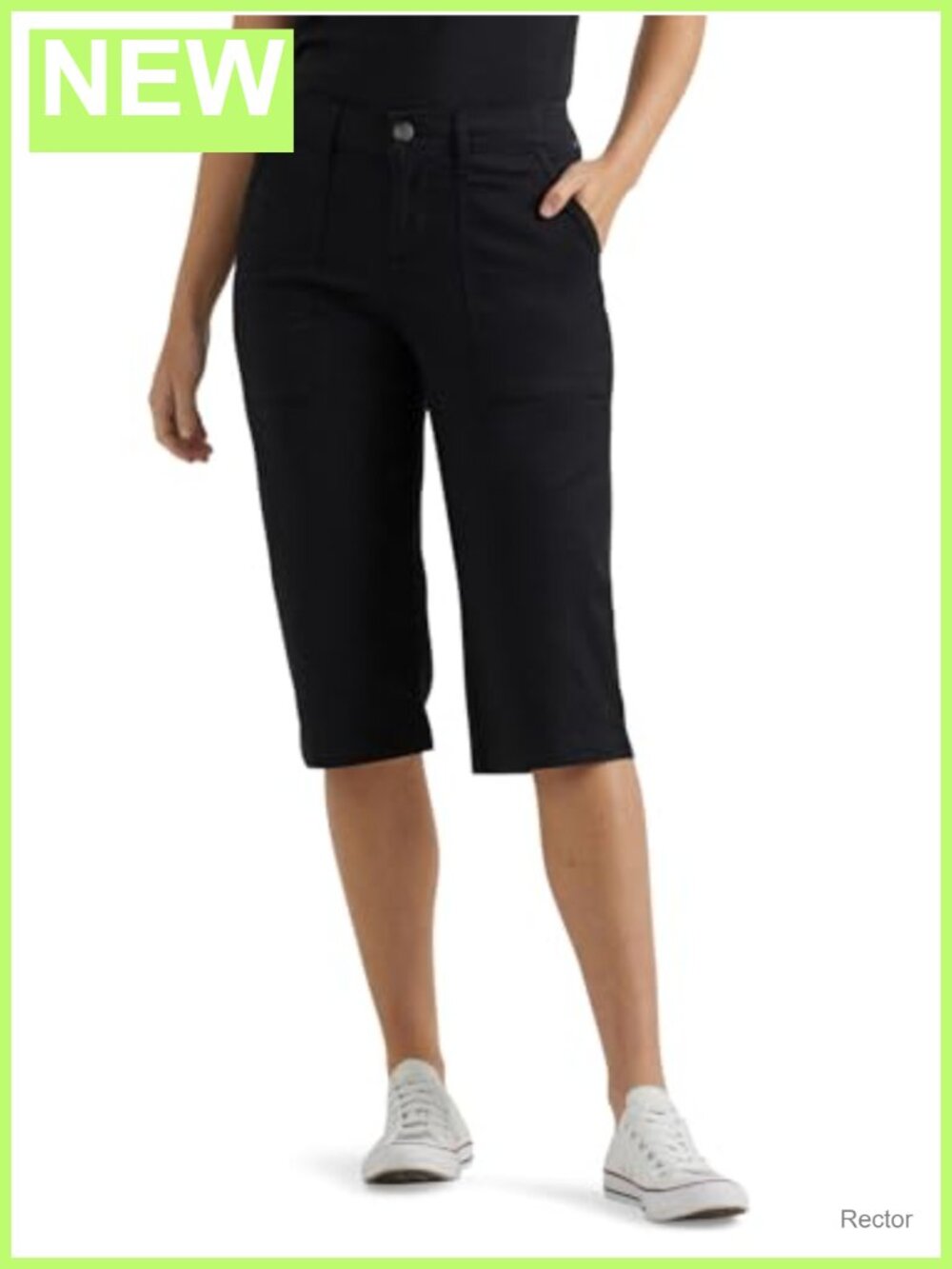 Lee Ultra Lux Comfort Flex-to-Go Utility Skimmer Capri Pants, 98% Cotton 2%